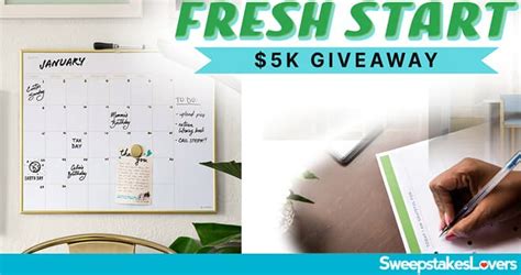 Fresh Start $5k Giveaway .